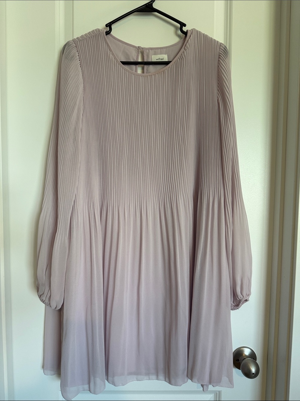 Wilfred Light Purple Pleated Mini Dress